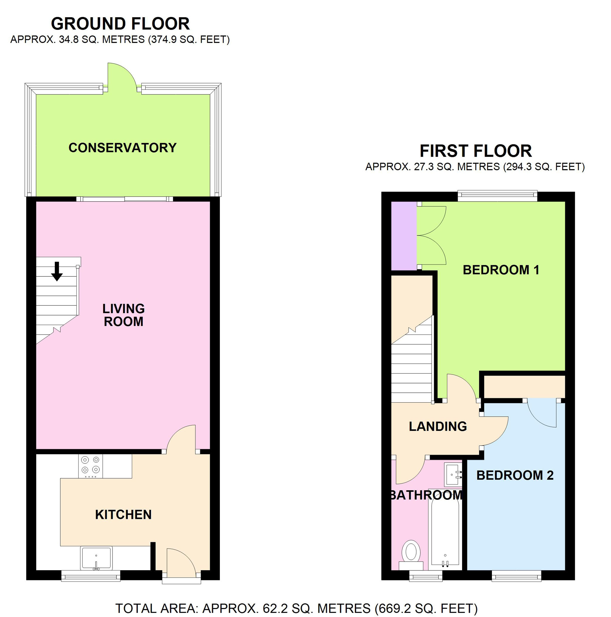 2 Bedrooms Terraced house for sale in Blenheim Close, Bath, Avon BA2