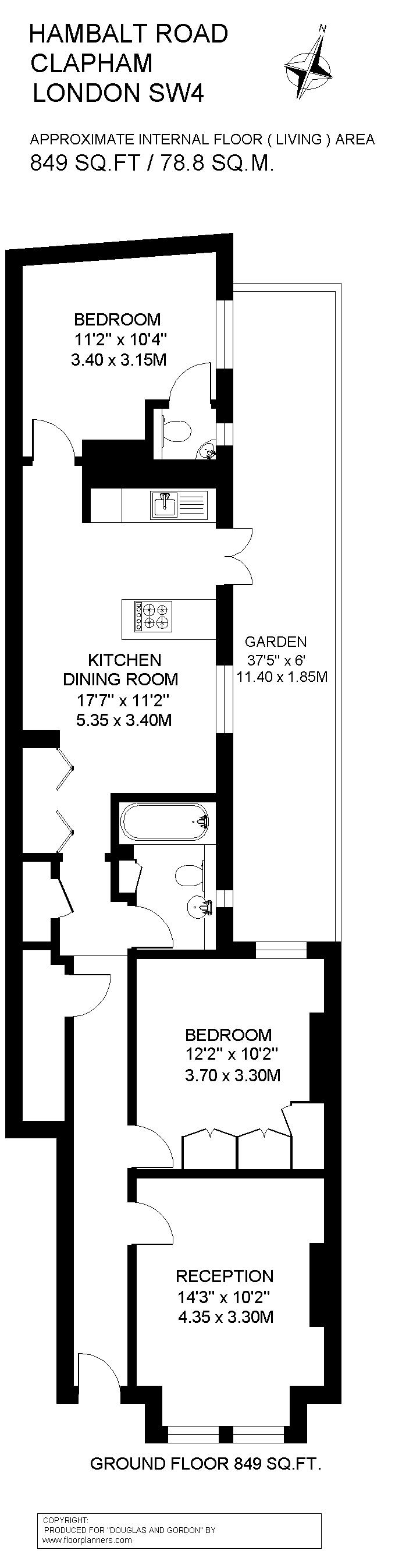 2 Bedrooms Flat to rent in Hambalt Road, London SW4