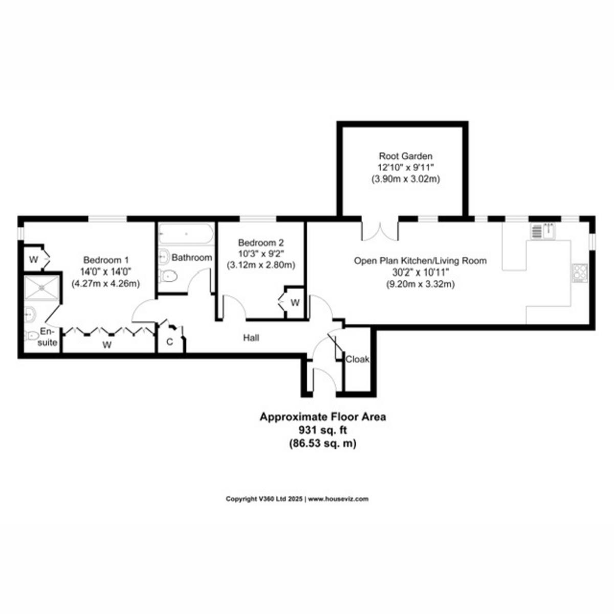 Flat 44, Mostyn House, Grenfell Park, Neston floorplan