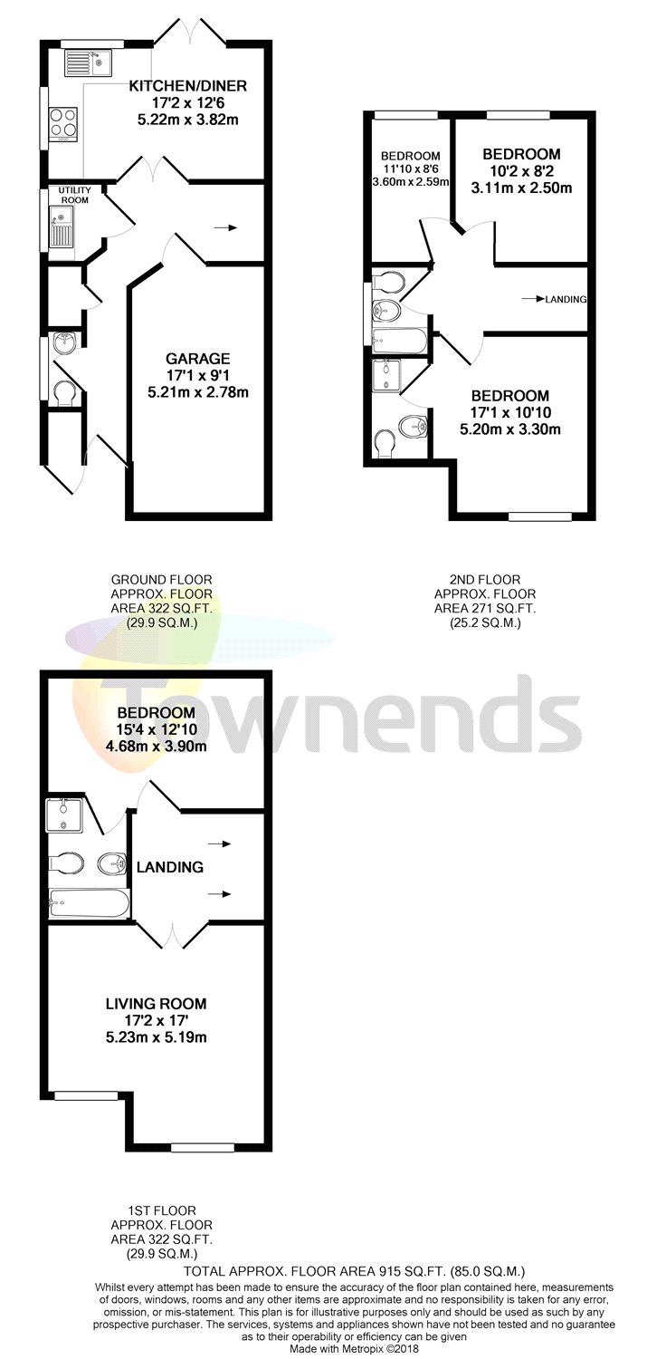 4 Bedrooms Town house to rent in Sells Close, Guildford, Surrey GU1