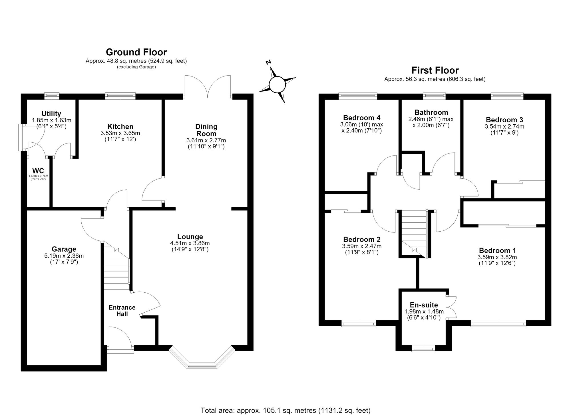 8 Gainsborough Crescent, Billingham floorplan