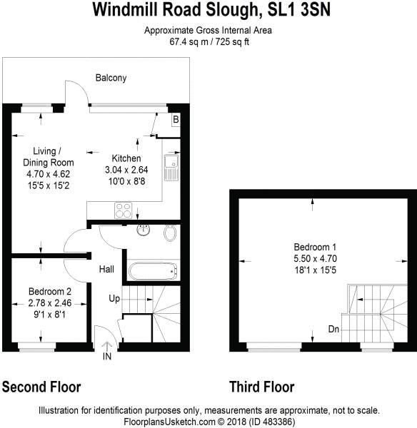 2 Bedrooms Flat for sale in Windmill Road, Slough SL1