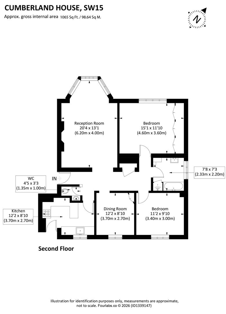 45, Cumberland House, Portsmouth Road floorplan