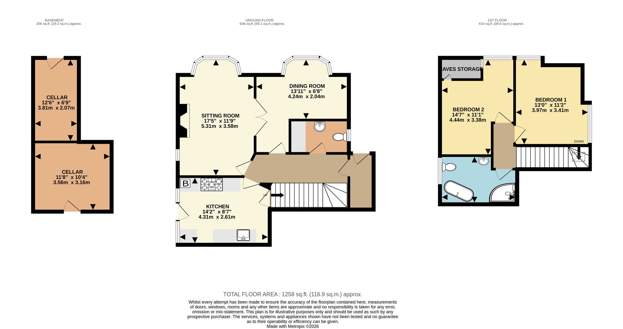 Heath Bank, Torquay floorplan