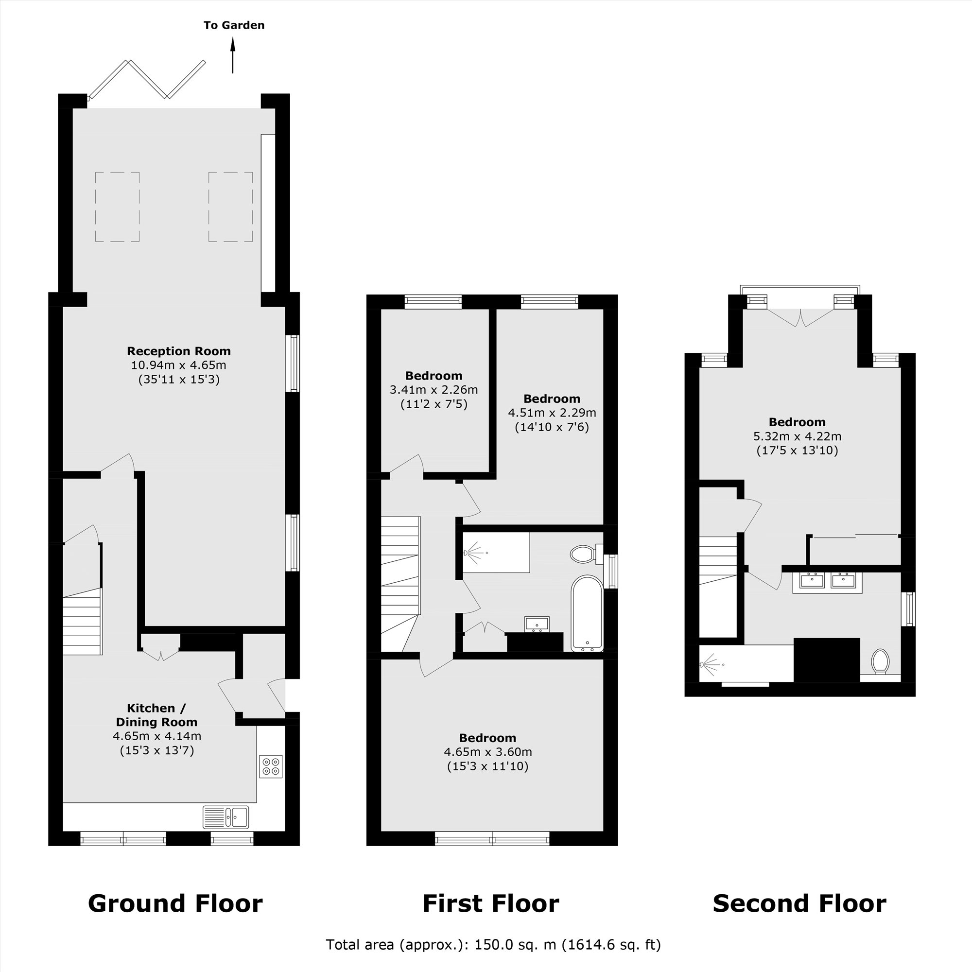 61, Elmgrove Road, Weybridge floorplan