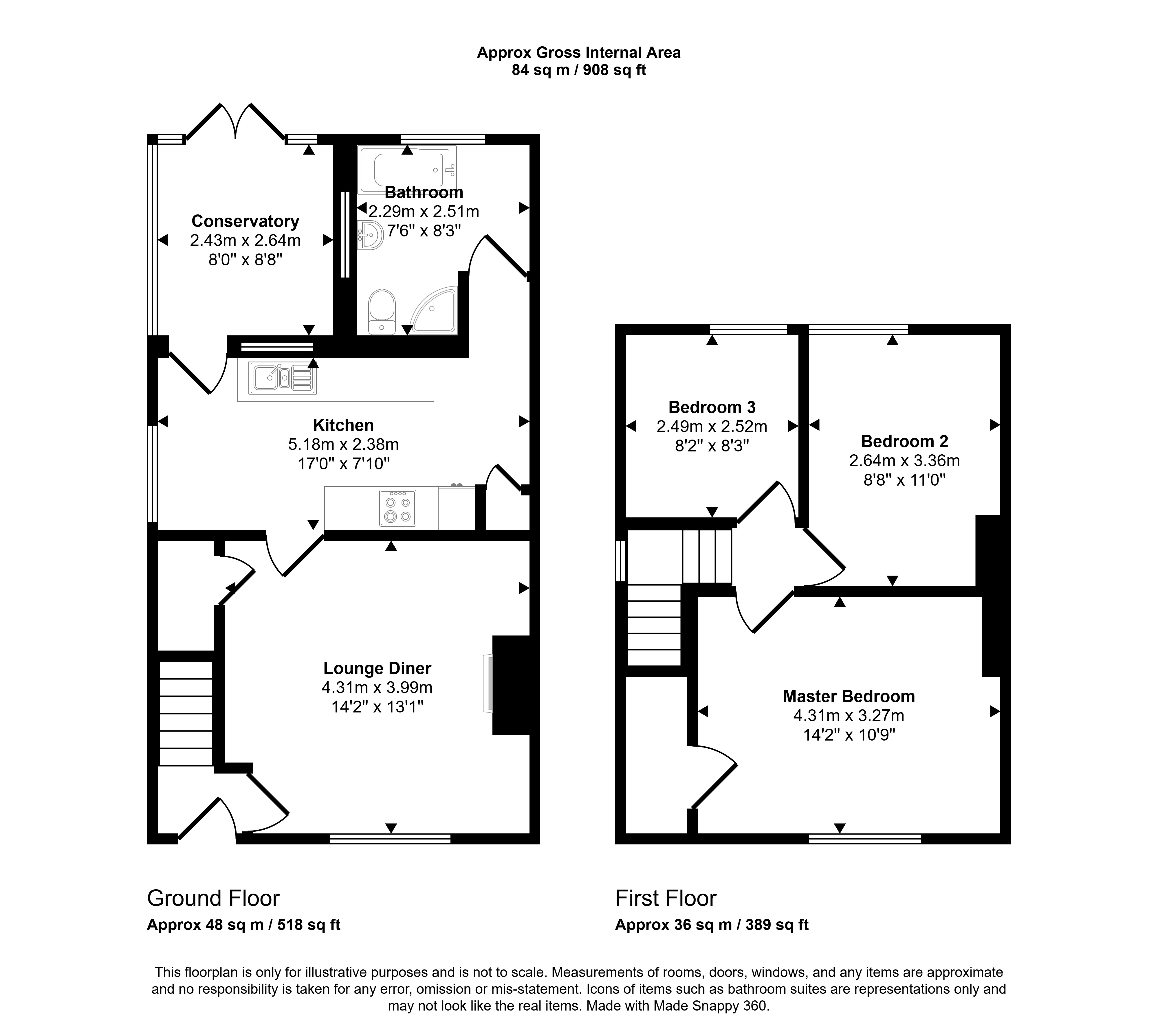 42, Links Road, North Shields floorplan