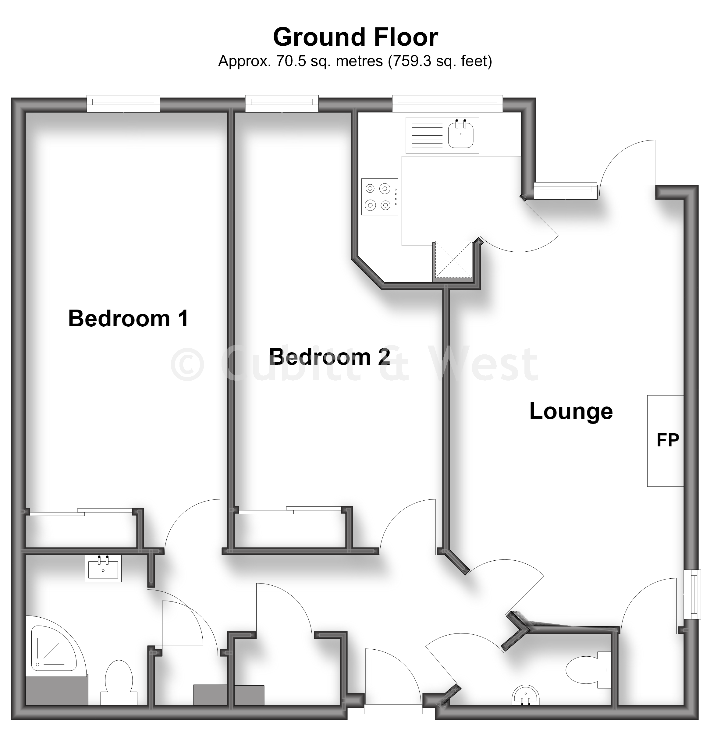 Apartment, Greenacres Lodge, Warlingham floorplan