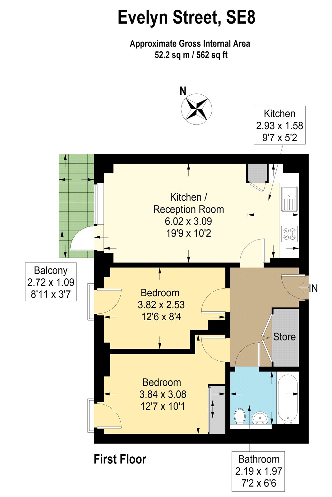 2 Bedrooms Flat for sale in The Drakes, 390 Evelyn Street, London SE8