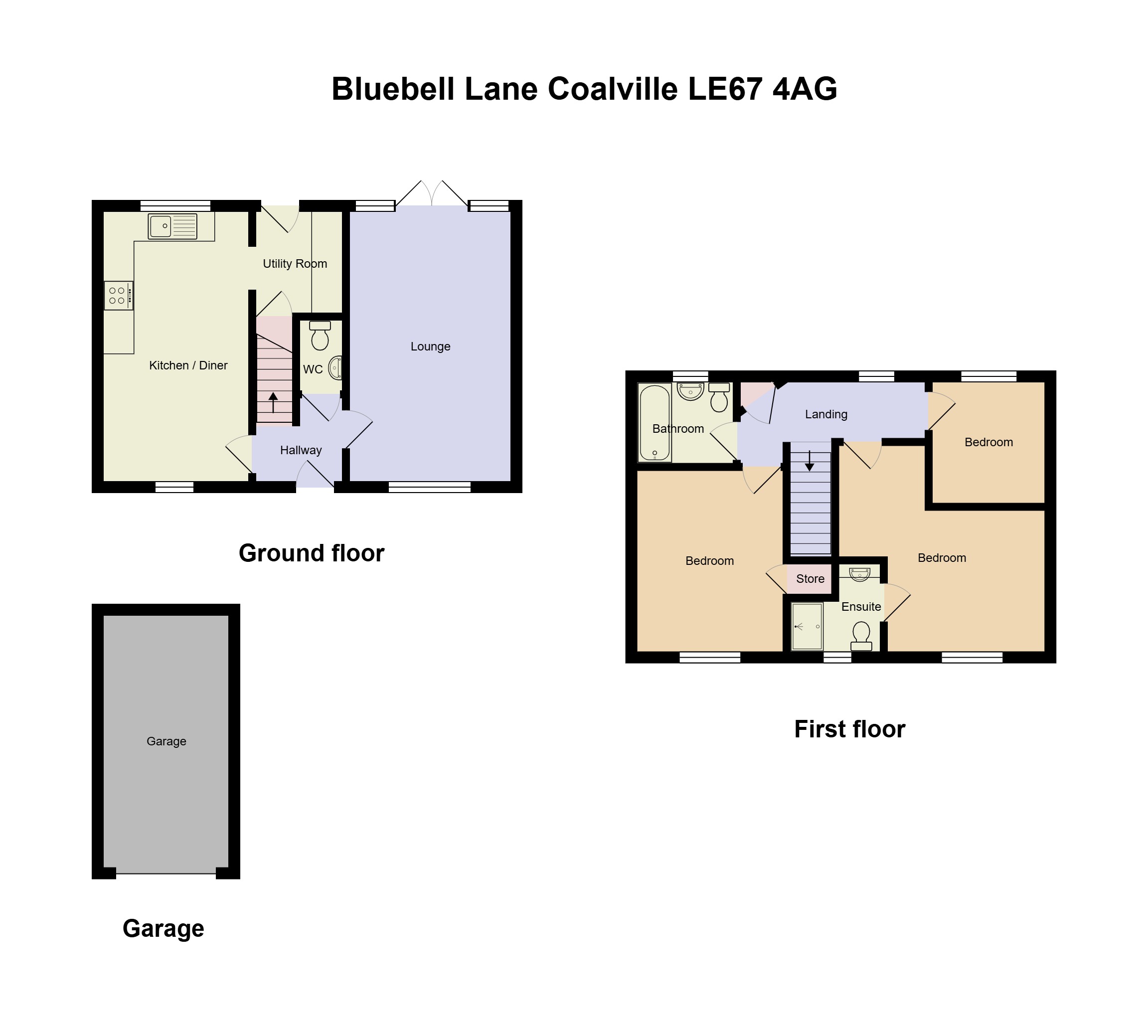 2, Bluebell Way, Coalville floorplan