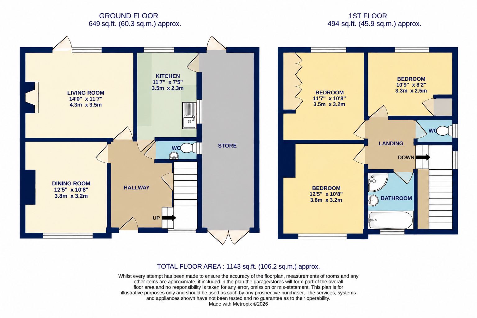 Huntington Road, York floorplan