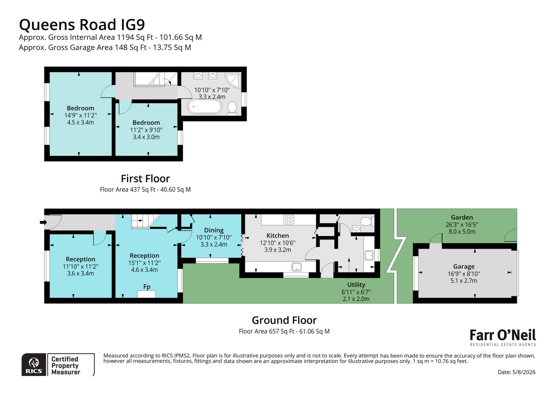 177, Queens Road, Buckhurst Hill floorplan
