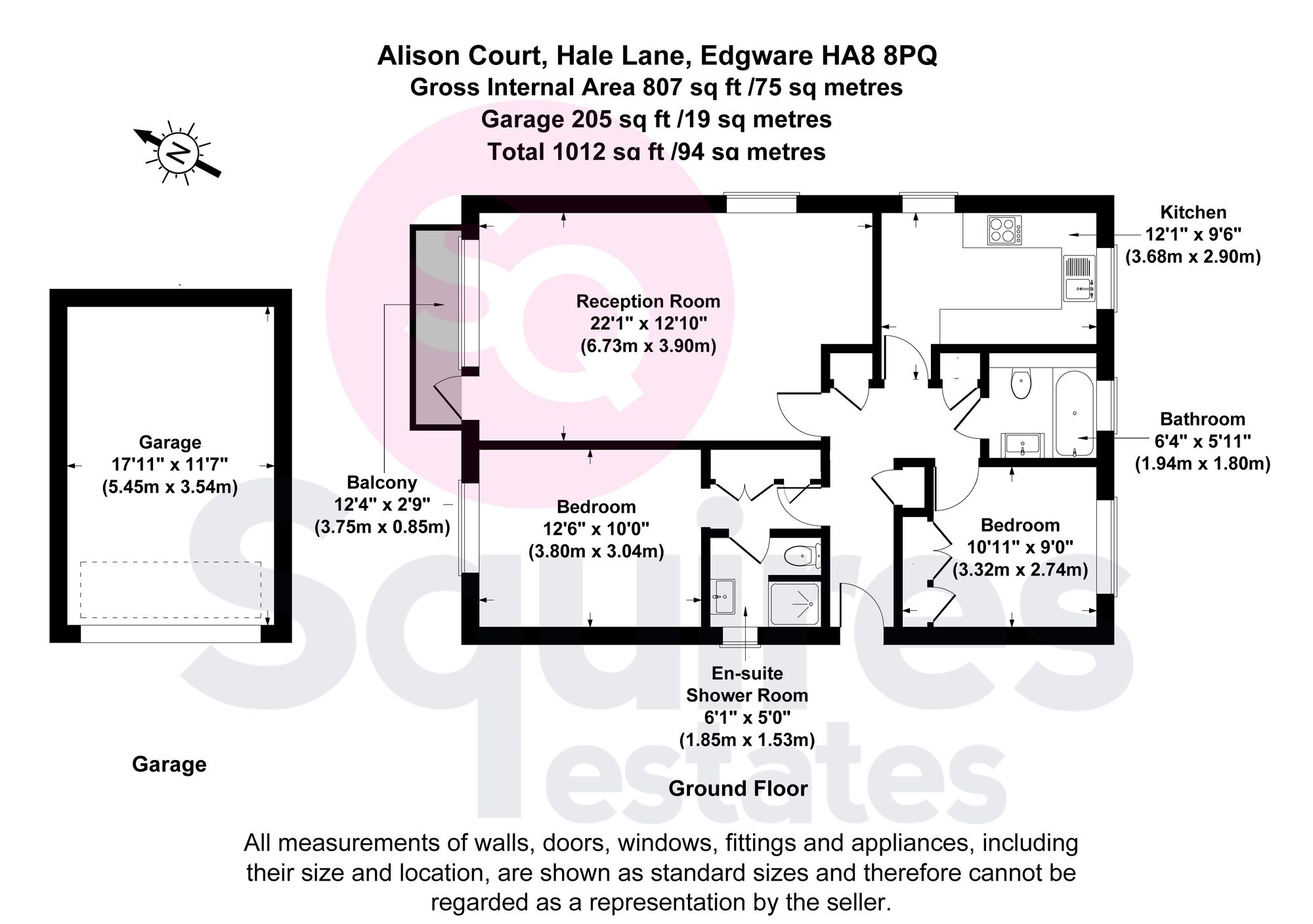1 Alison Court Hale Lane, Edgware floorplan