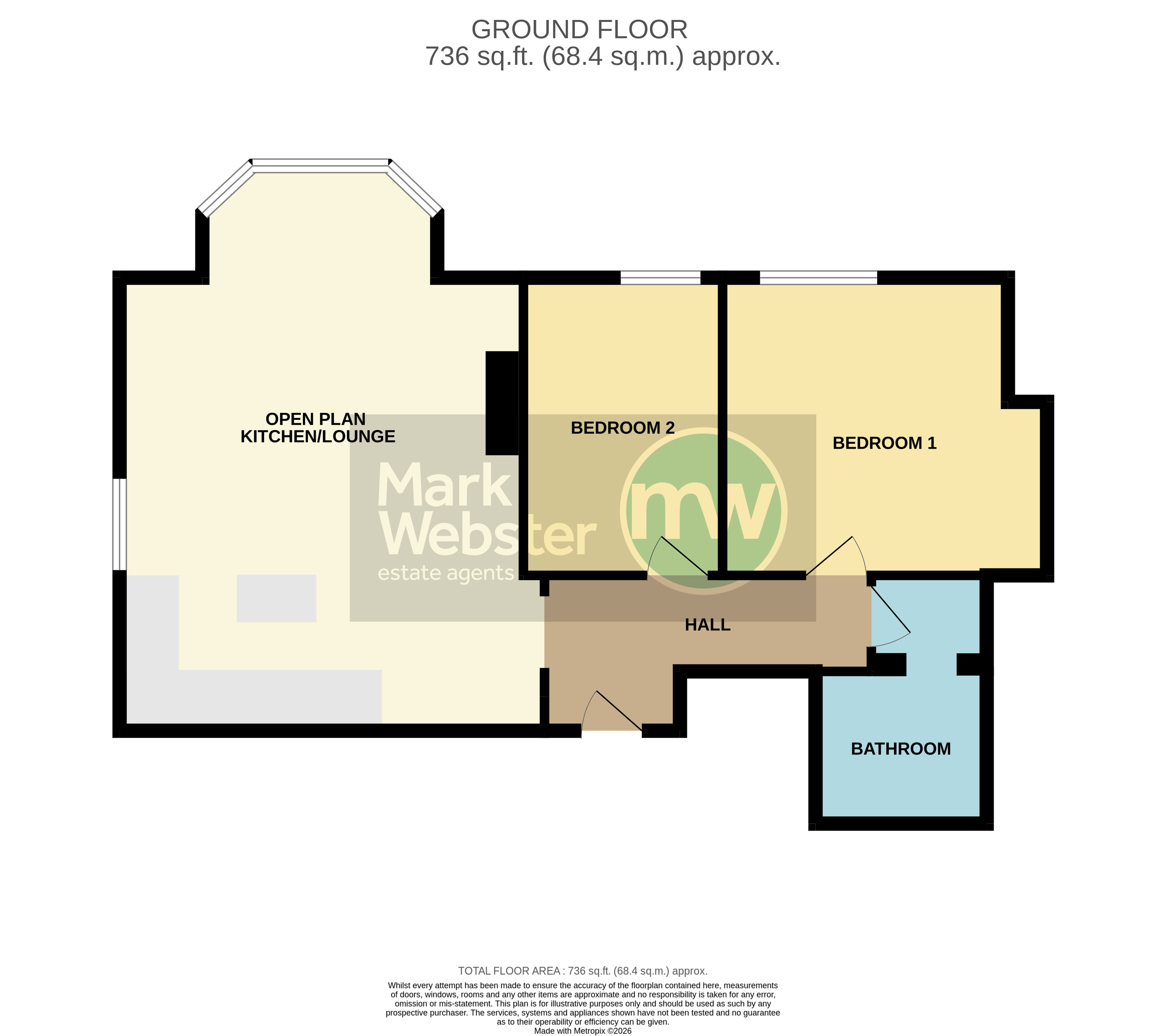Flat 1, Orchard House, Atherstone floorplan