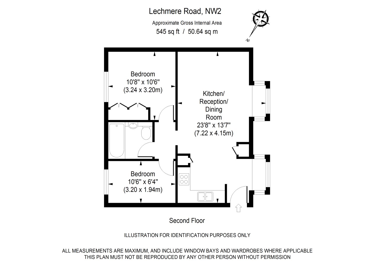 2 Bedrooms Flat for sale in Lechmere, London NW2