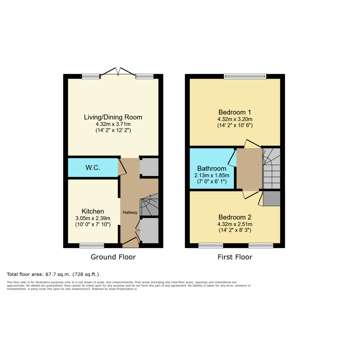 22, Yew Tree Way, Warwick floorplan