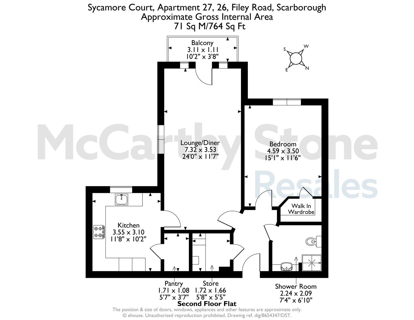 27 Sycamore Court, Filey Road, Scarborough floorplan
