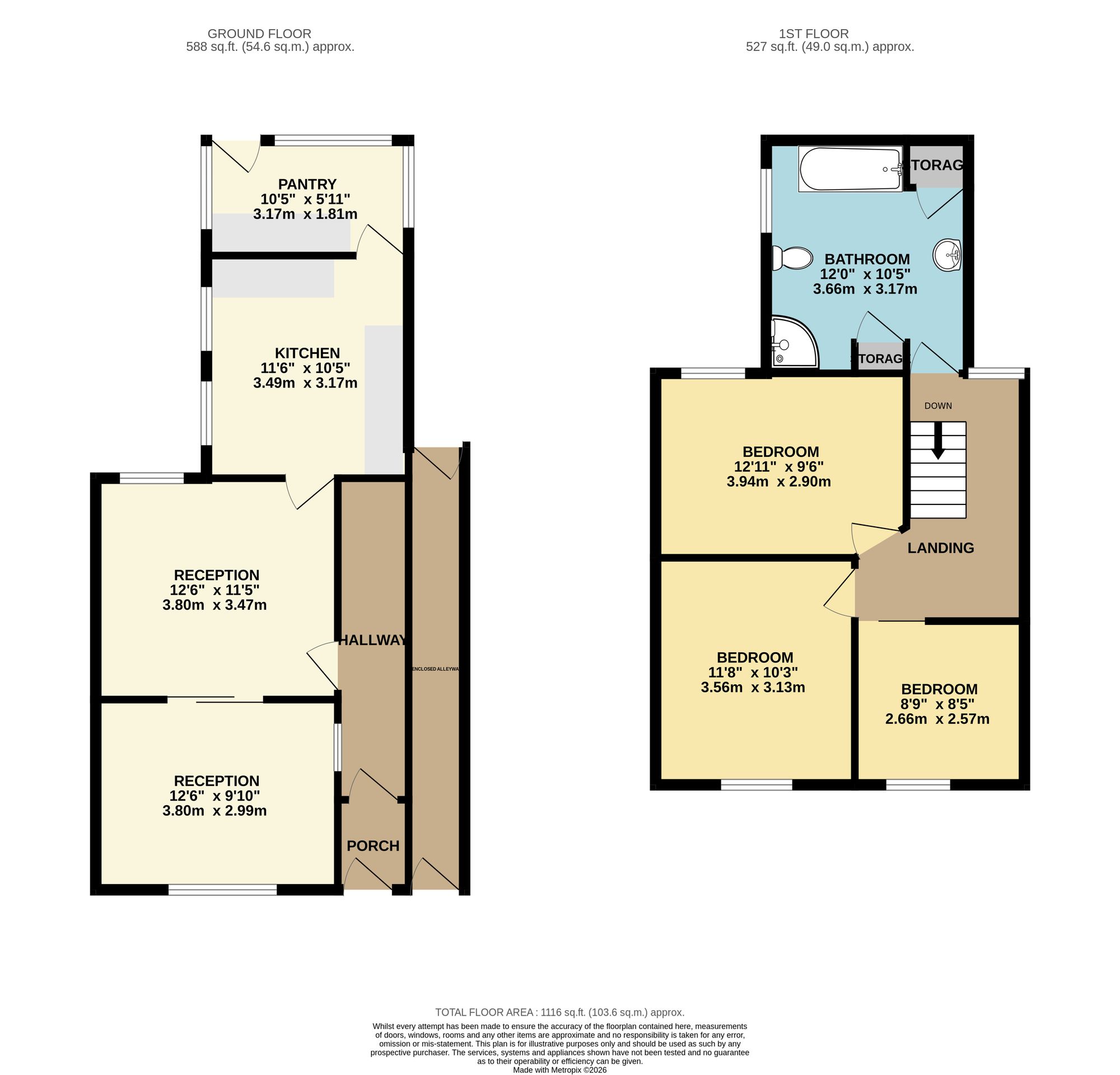 14 Brewer Street, Bargoed floorplan
