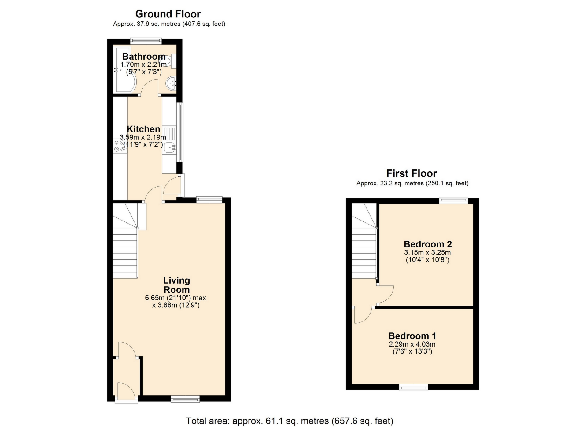 Worcester Street, Brynmawr NP23, 2 bedroom terraced house for sale