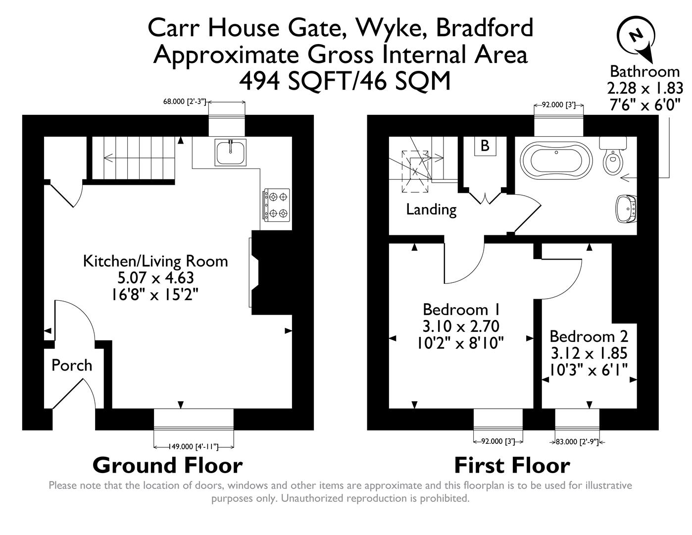00, Carr House Gate, Bradford floorplan