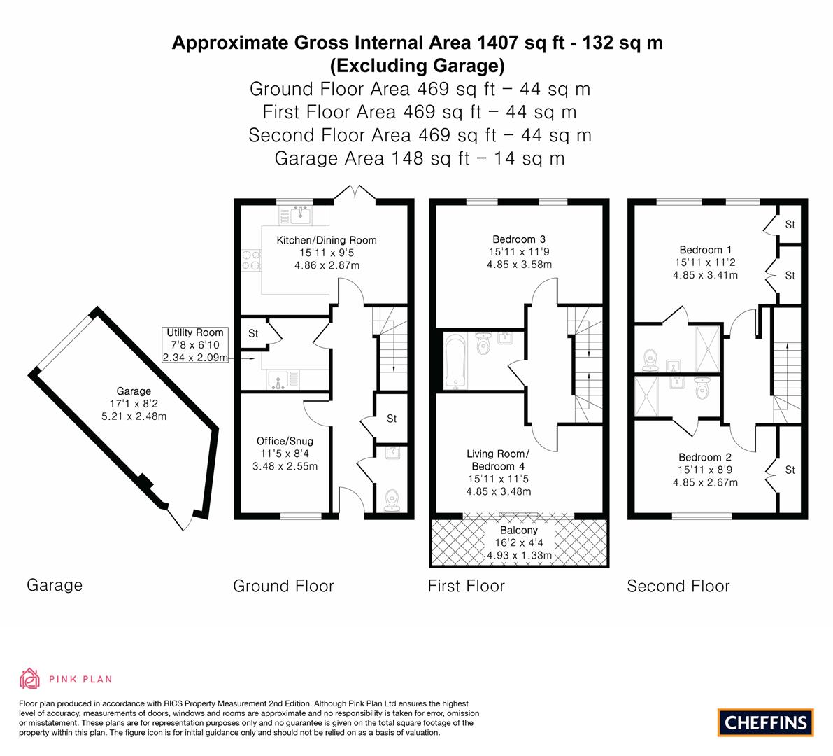 93, Rustat Road, Cambridge floorplan