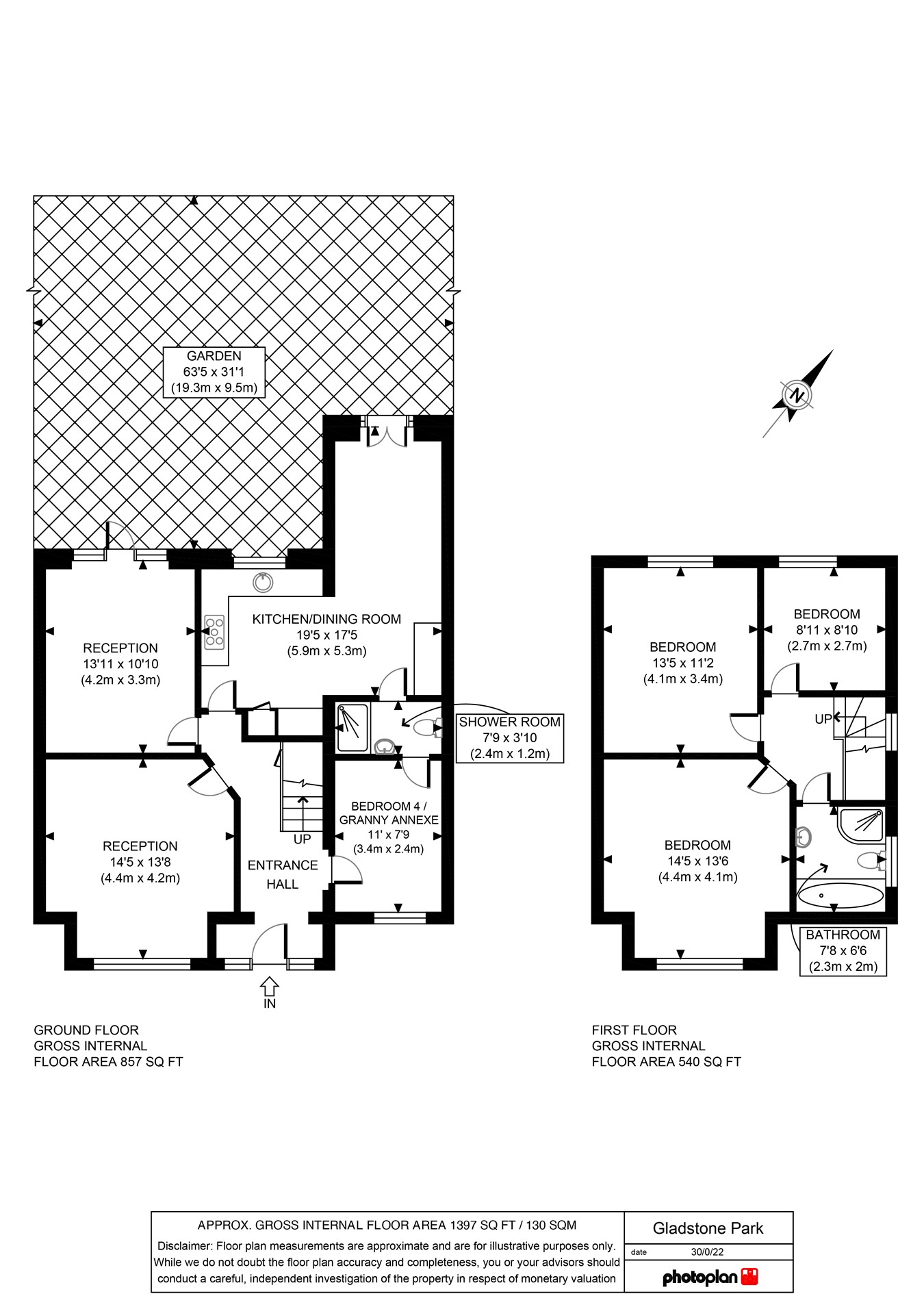 Gladstone Park Gardens, London NW2, 4 bedroom semidetached house for