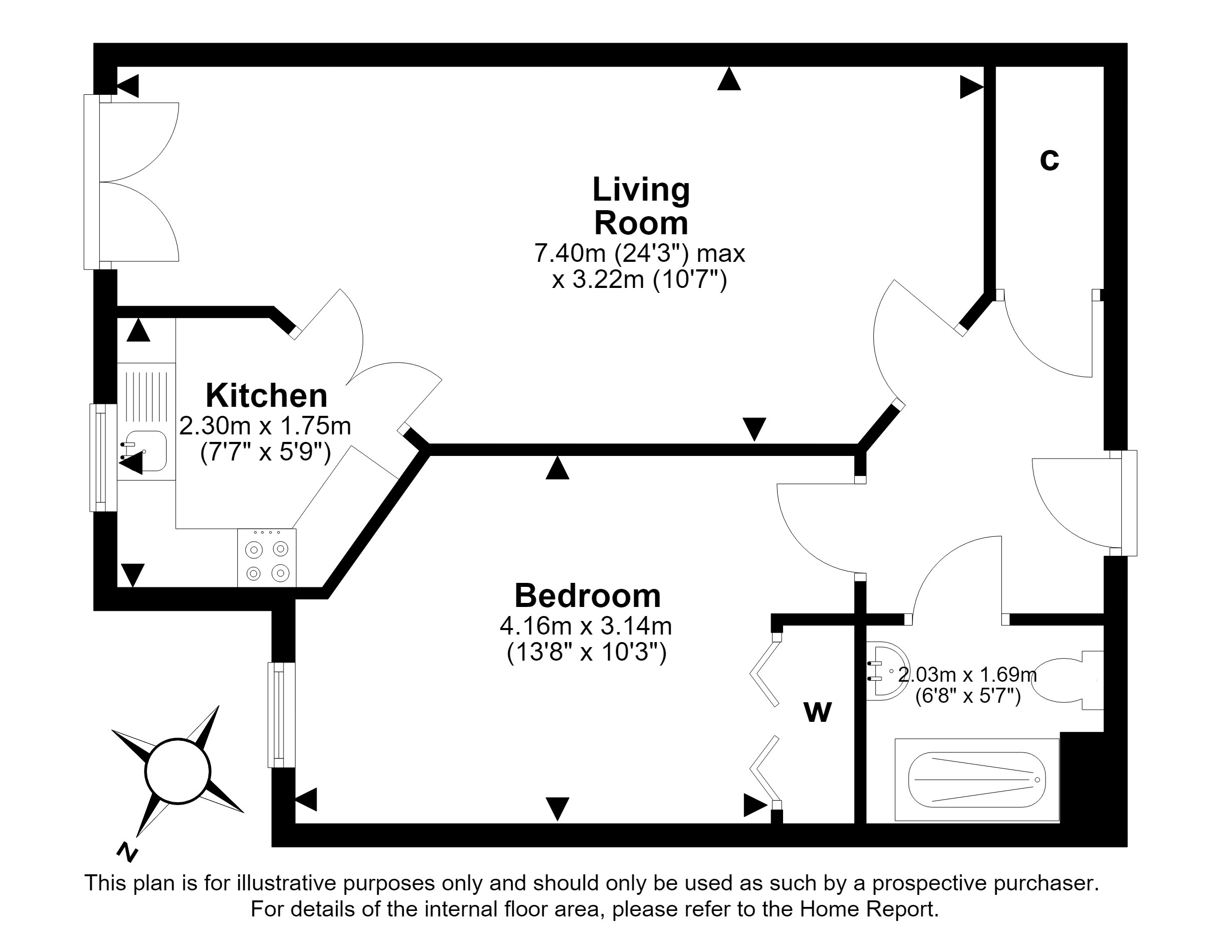 28/8, Roseburn Place, EDINBURGH floorplan