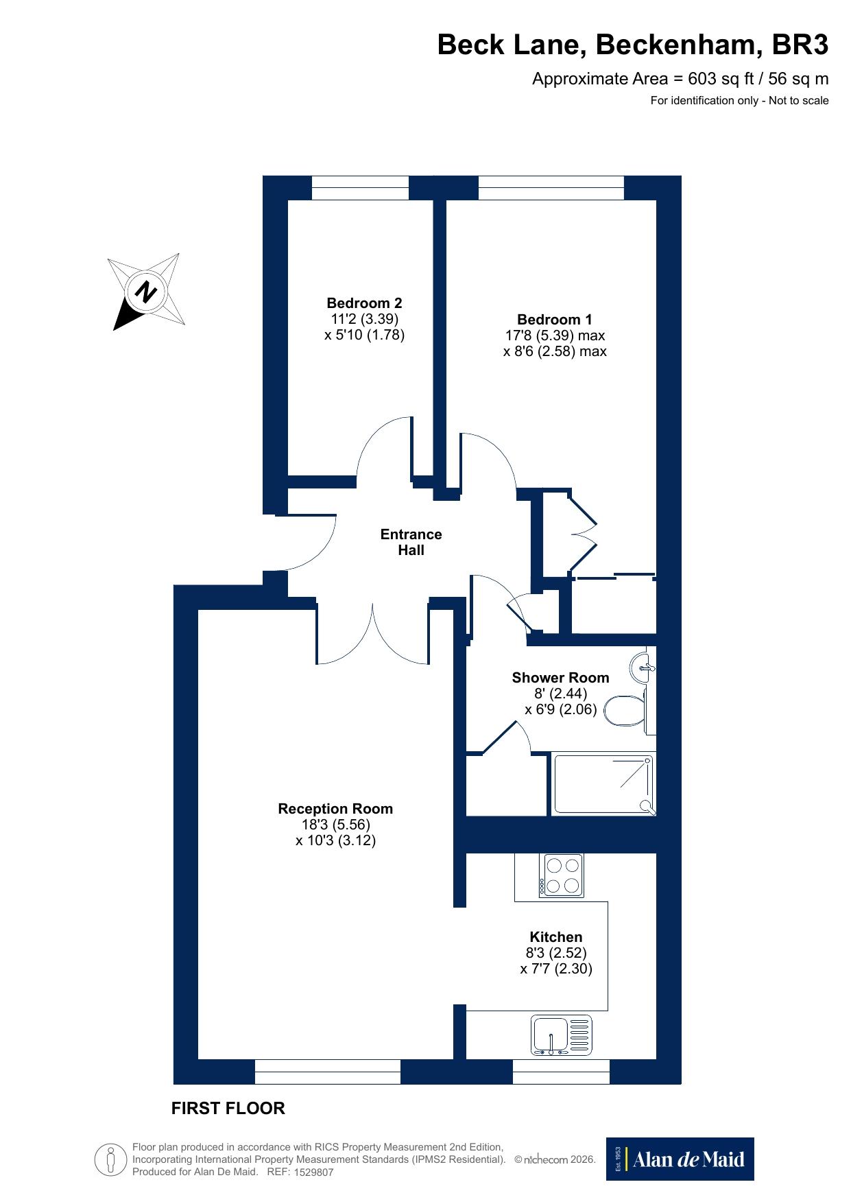 Flat 52, Beck Court,, Beck Lane, Beckenham floorplan