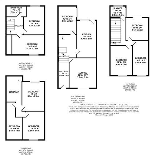 8 Bedrooms Terraced house to rent in Winston Gardens, Leeds, West Yorkshire LS6