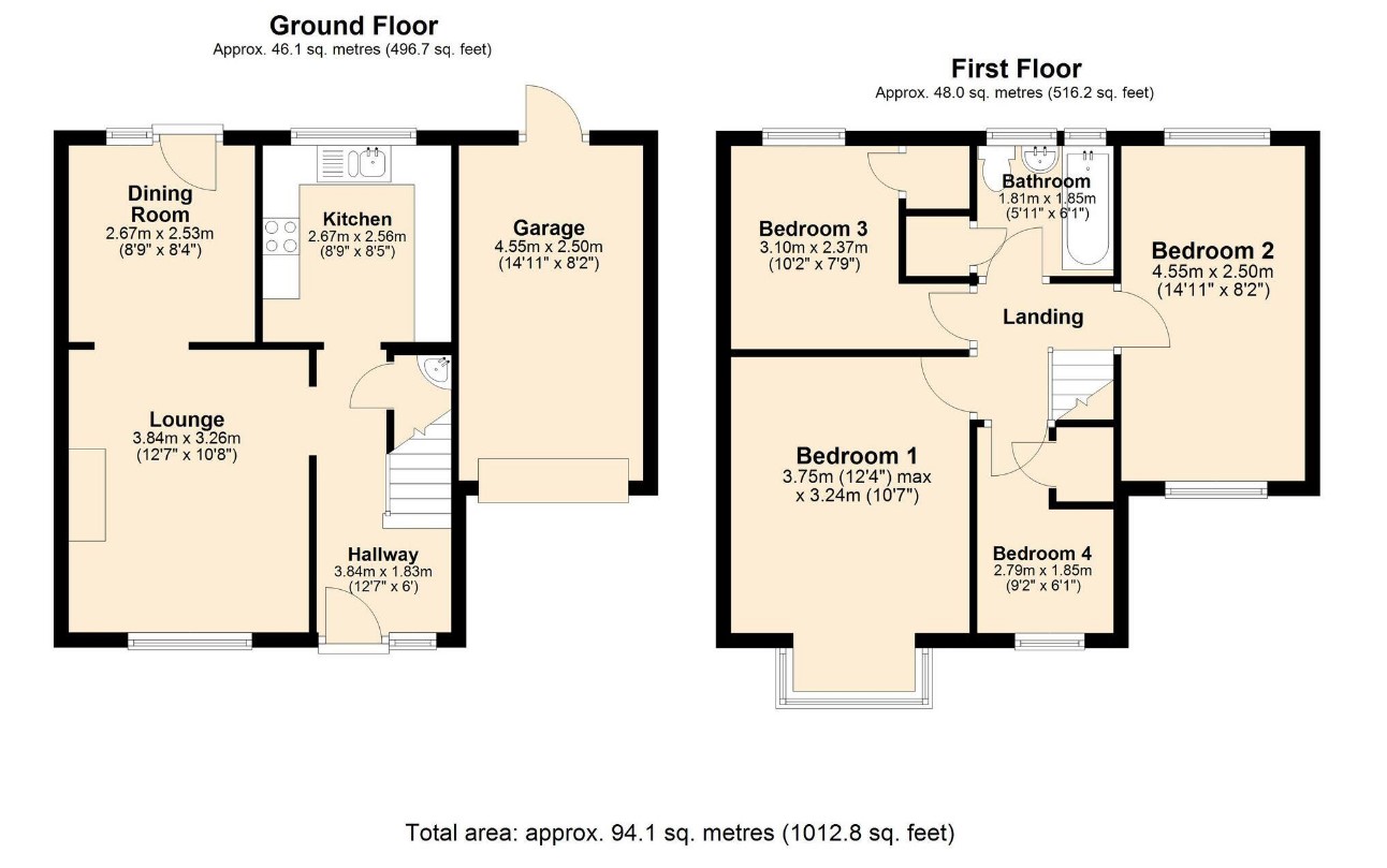 3, Abberton Way, Loughborough floorplan