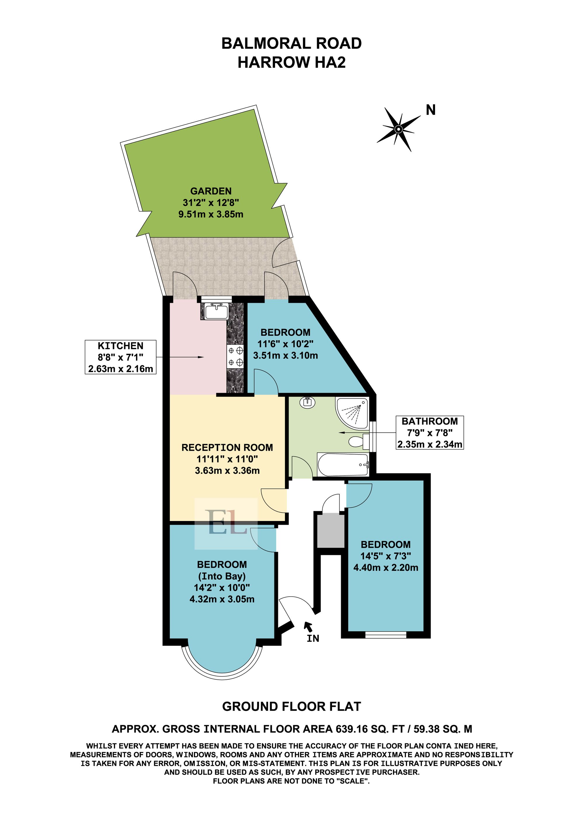 Flat 1, 47 Balmoral Road, Harrow floorplan