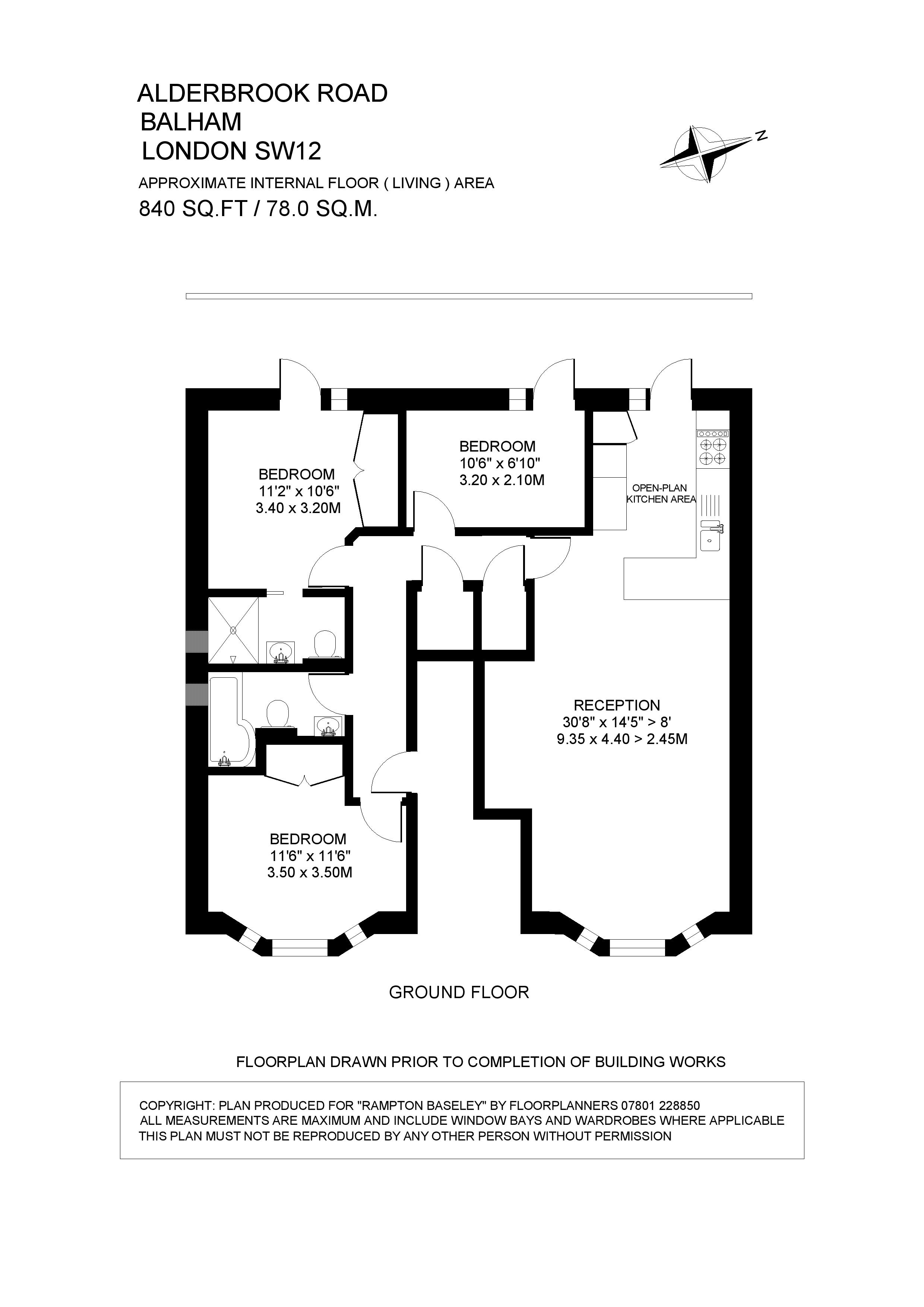 Flat A, 10, Alderbrook Road, London floorplan