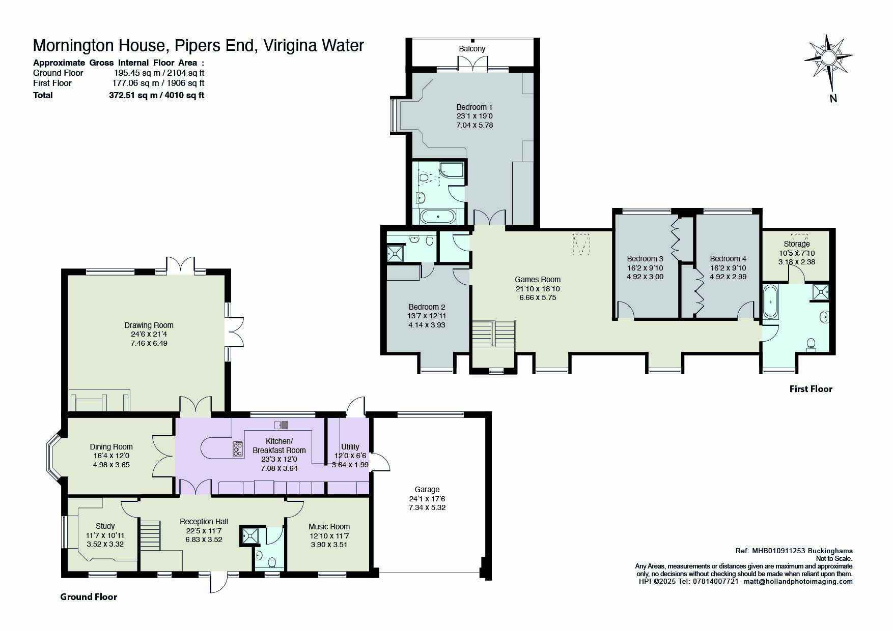 Mornington House, Pipers End, Wentworth Estate floorplan