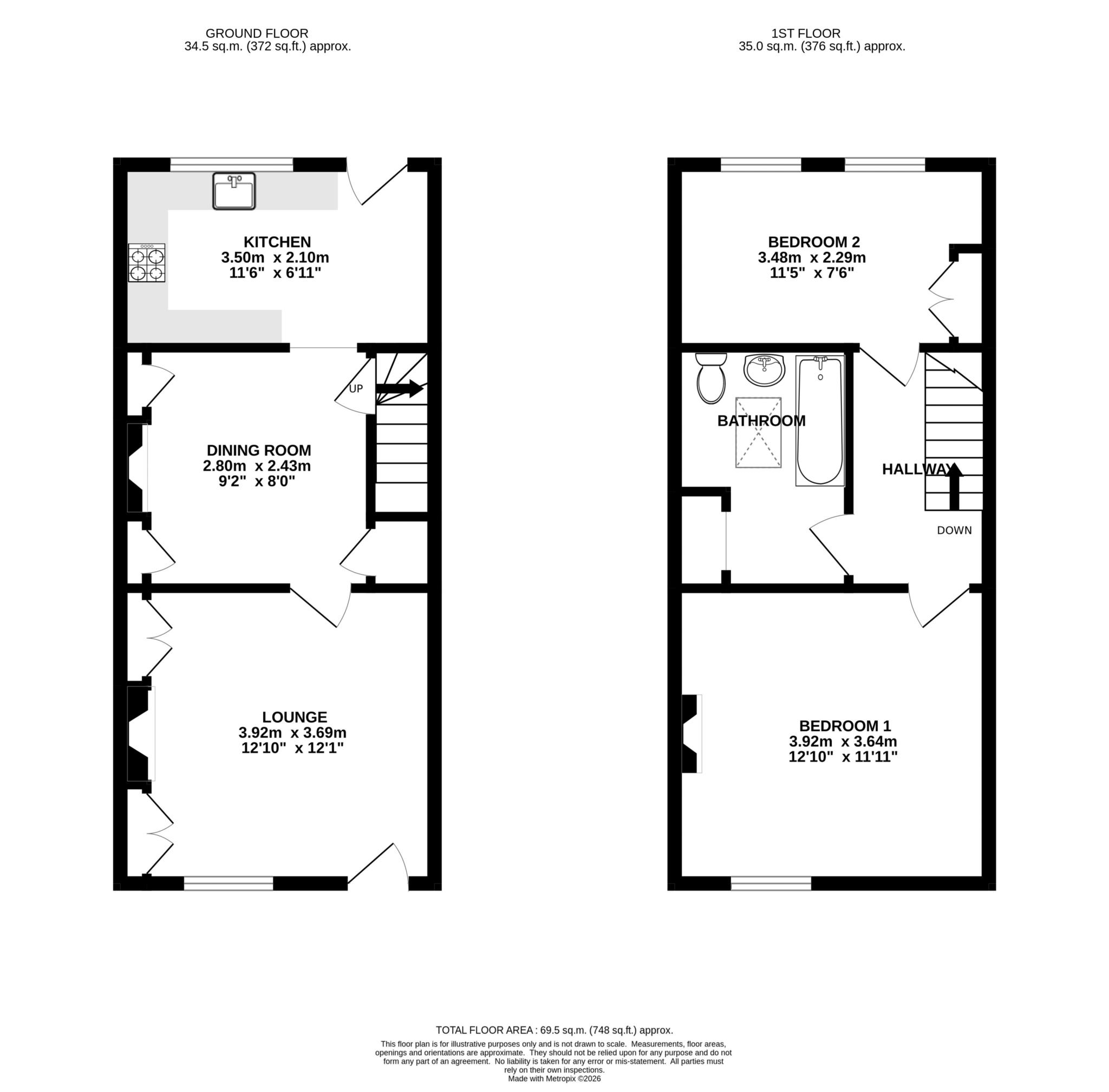 4, Mill Cottages, Norwich floorplan