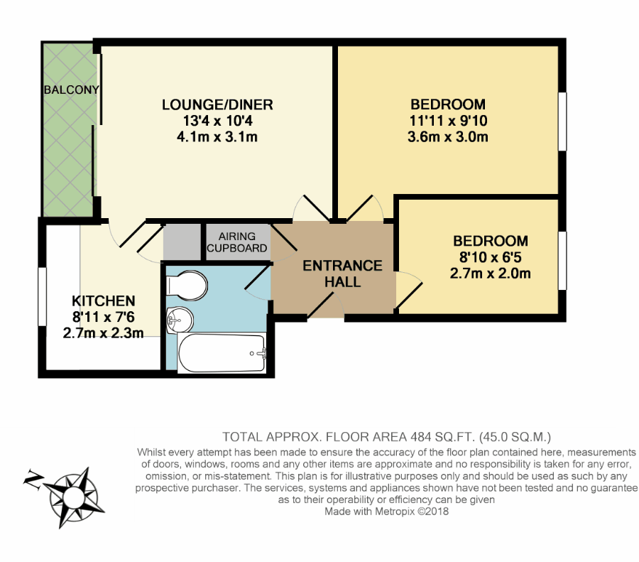 51, Admirals Court, Reading floorplan
