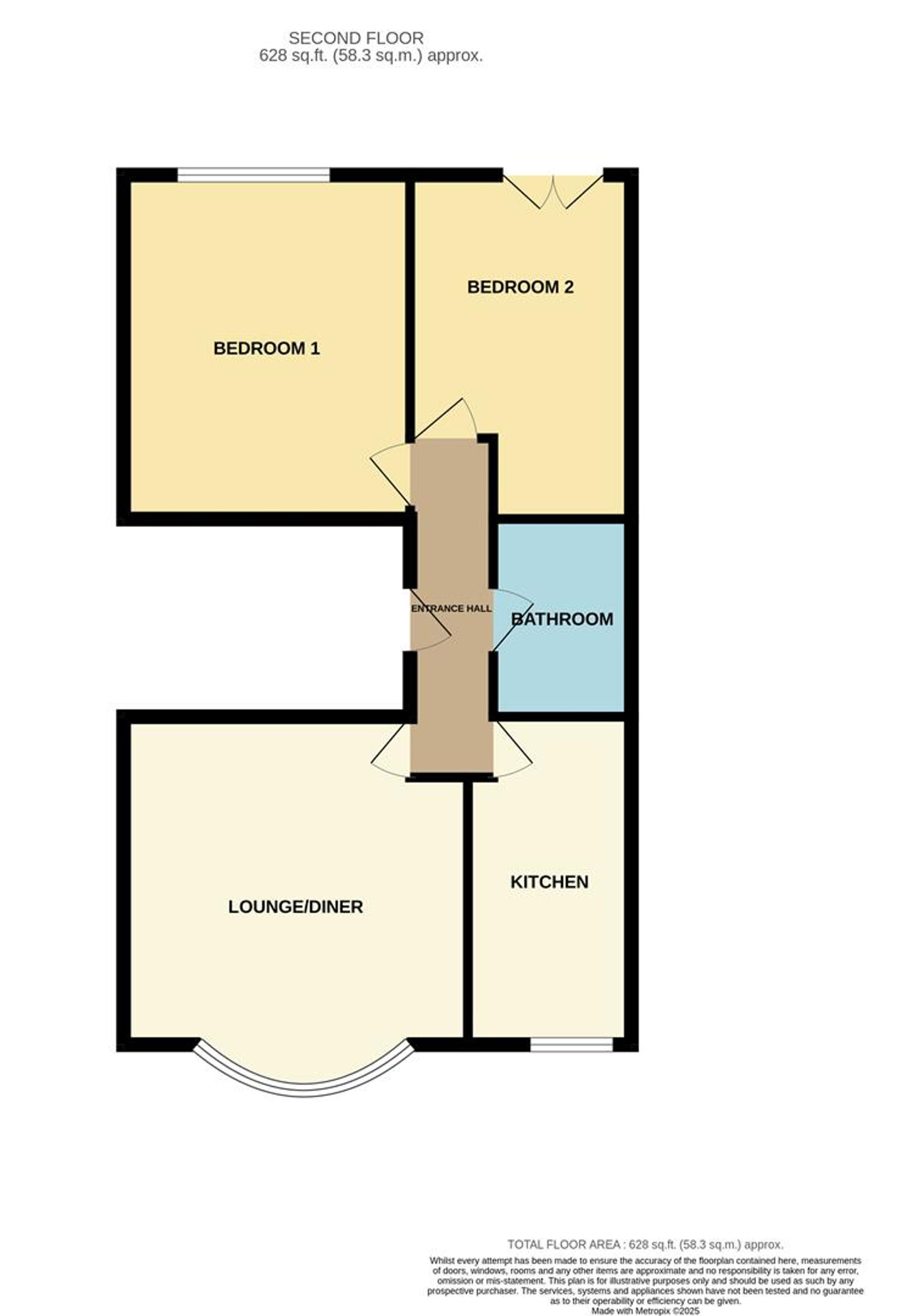 Flat 4, 27 Blenheim Terrace Queens Parade, Scarborough floorplan