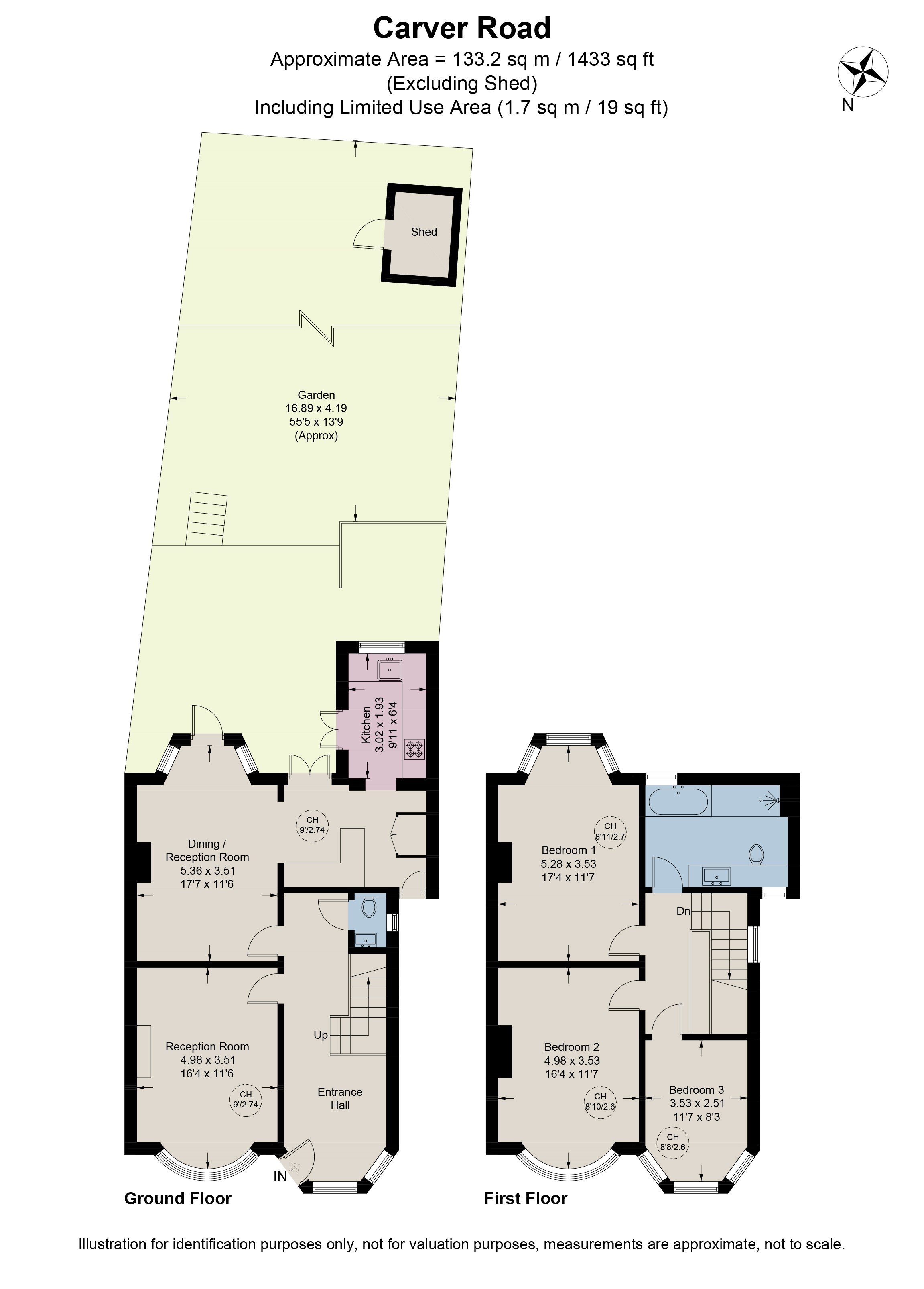 28, Carver Road, London floorplan
