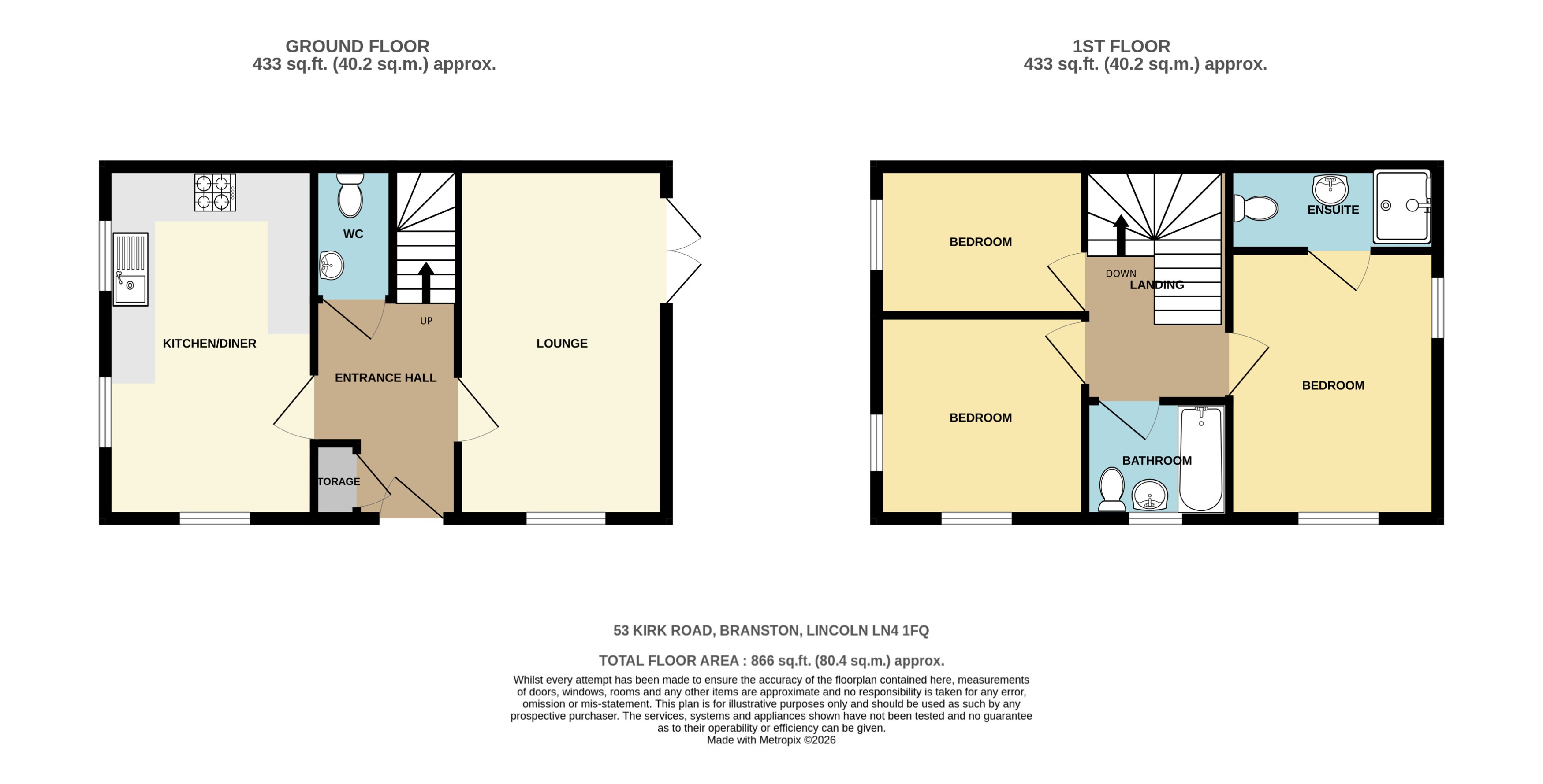 53, Kirk Road, Branston floorplan