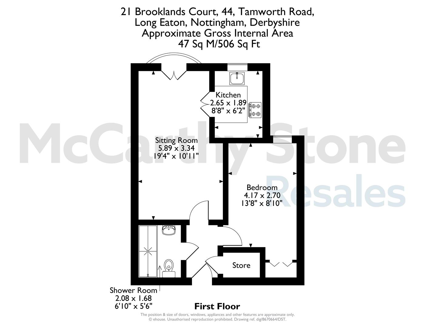 21 Brooklands Court, Tamworth Road, Nottingham floorplan