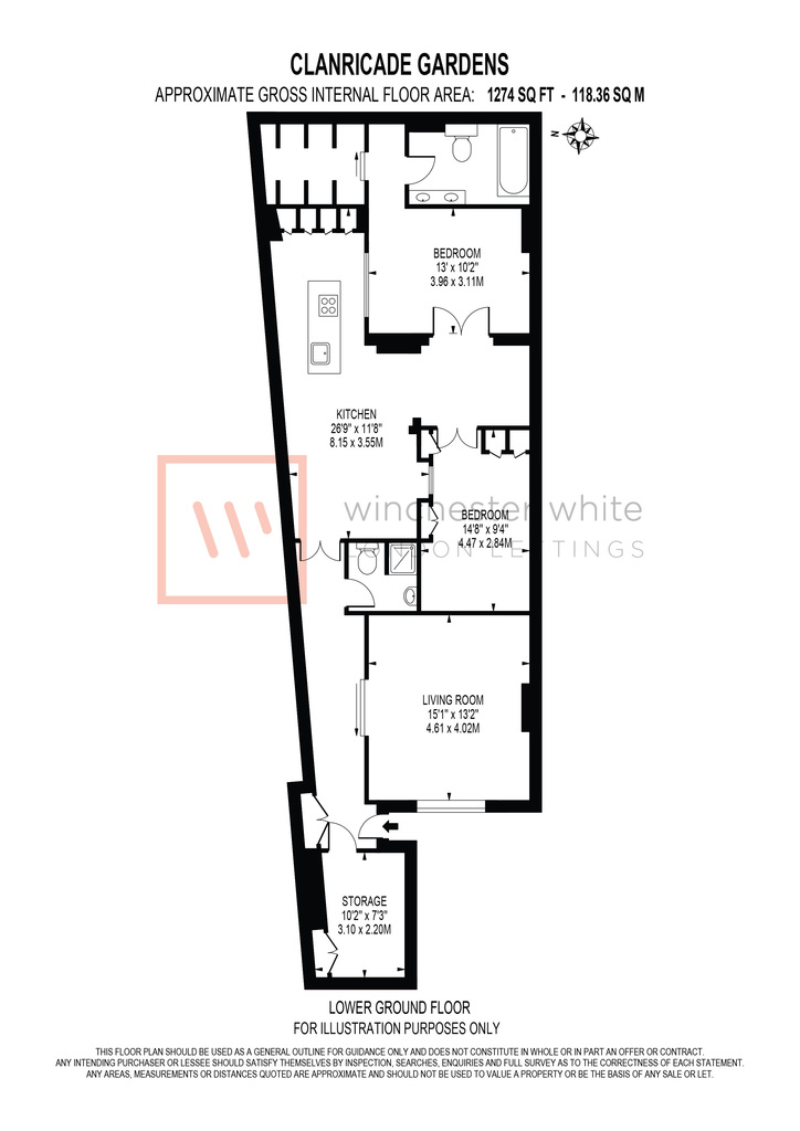 Clanricarde Gardens, London floorplan