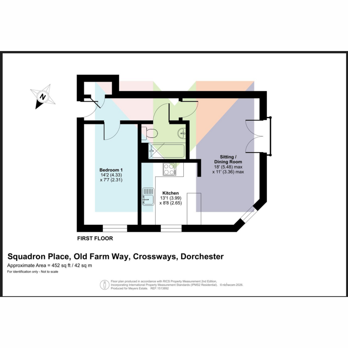 Flat Flat 4, 8 Squadron Place, Old Farm Way, Dorchester floorplan