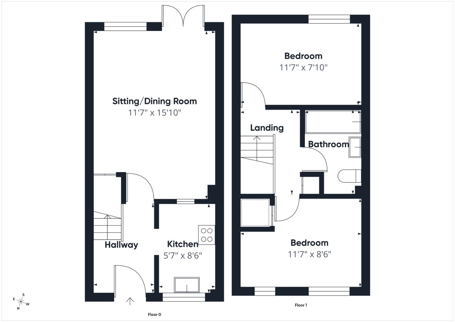91, Manorfield, Ashford floorplan
