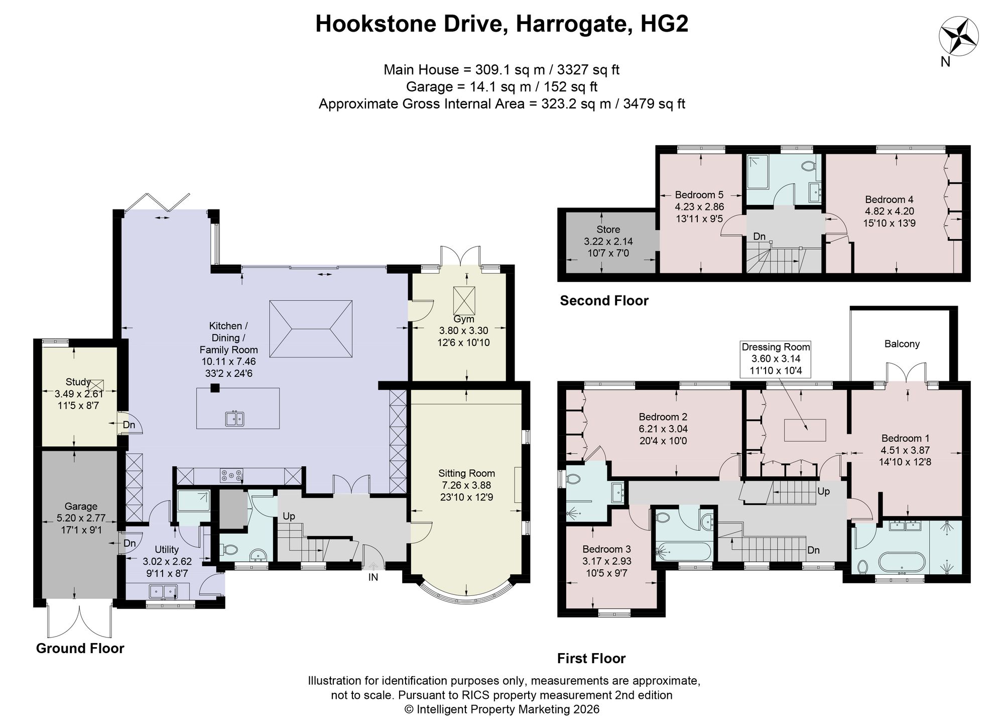 40 Hookstone Drive, Harrogate floorplan