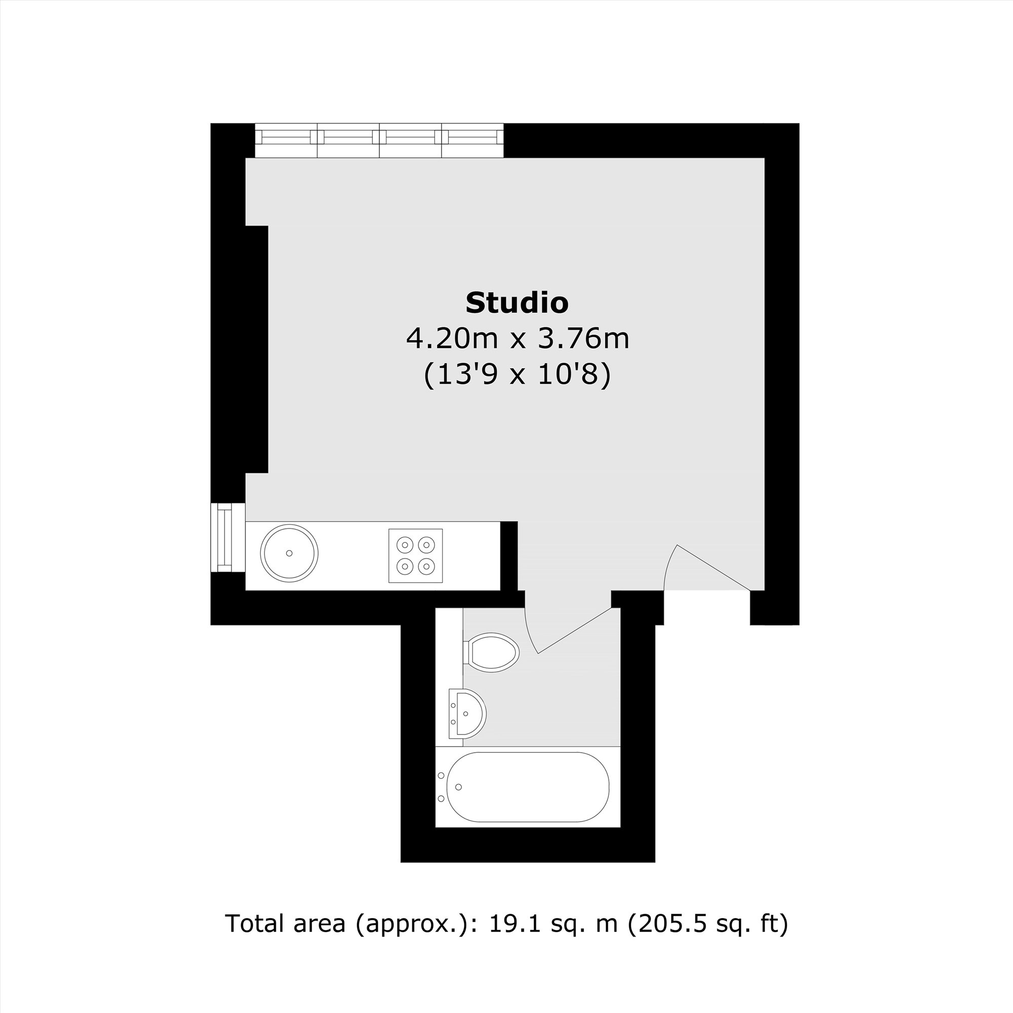 Studio 2, 222, Walm Lane, London floorplan