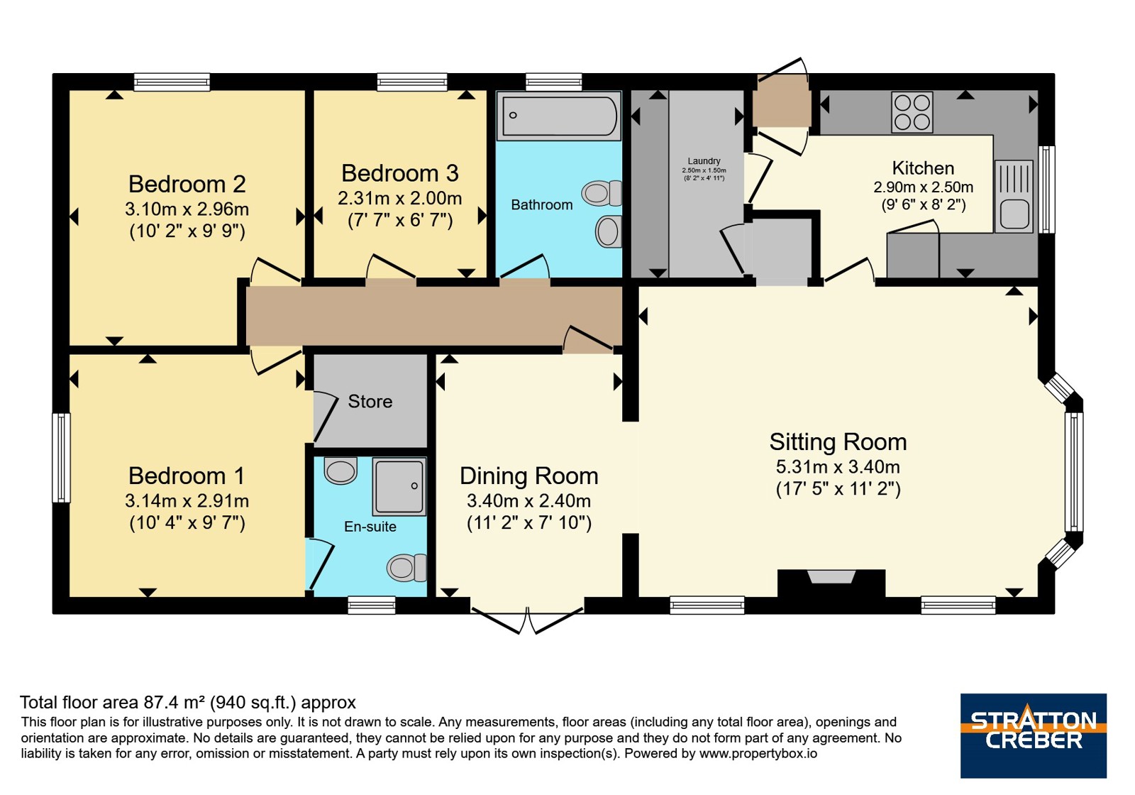 54, Parc Trenance, Padstow floorplan