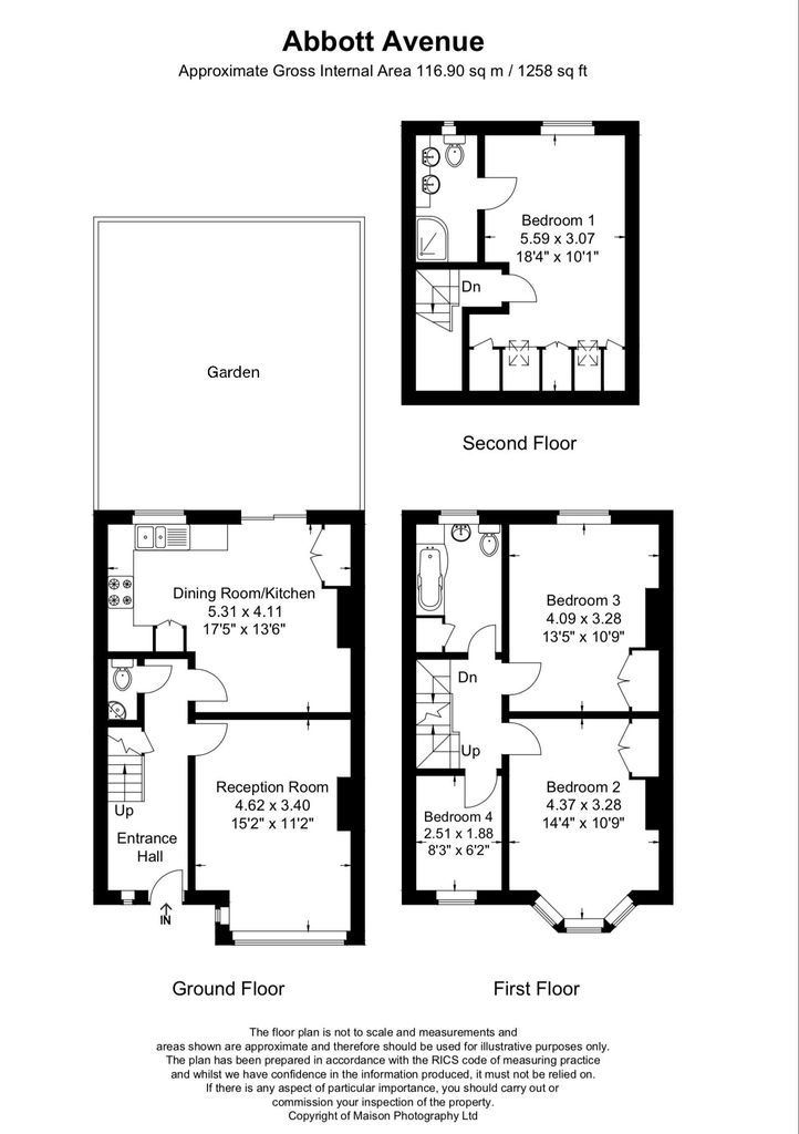 4 Bedrooms  to rent in Abbott Avenue, London SW20