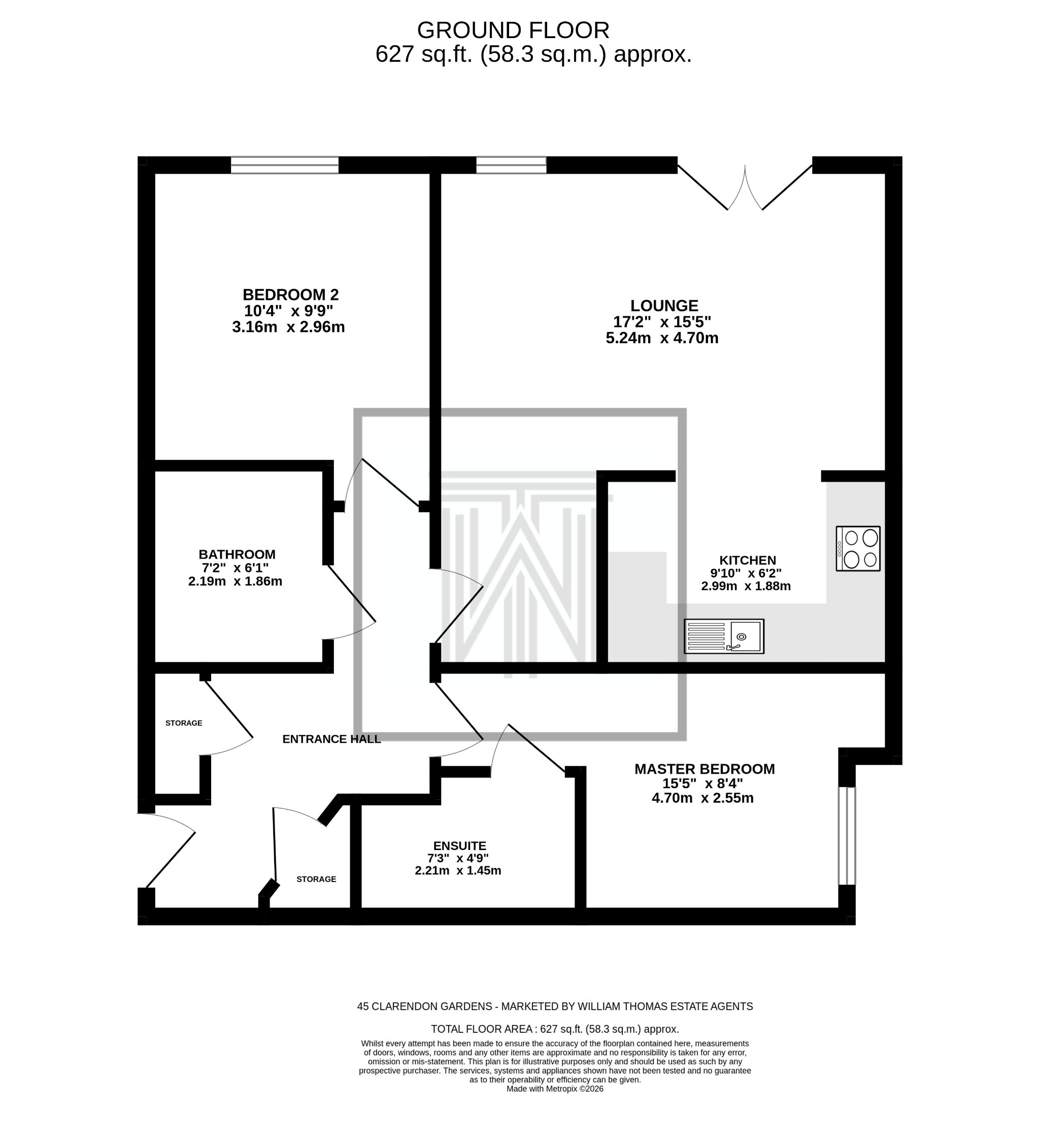 45 Clarendon Gardens, Bolton floorplan