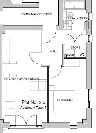 Plot B 2.5 The Chocolate Factory, Bristol floorplan