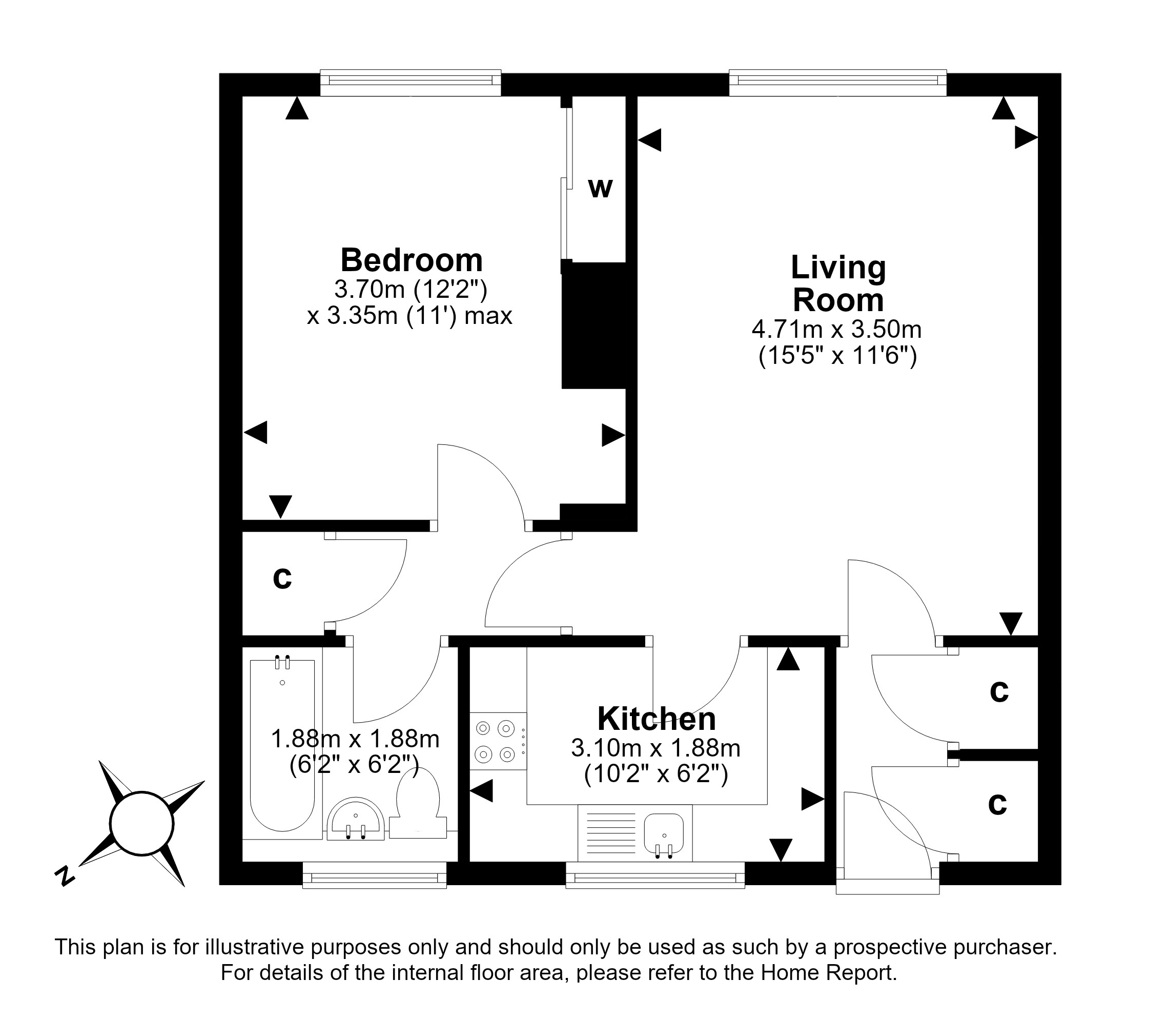 22, Durham Grove, Bonnyrigg floorplan