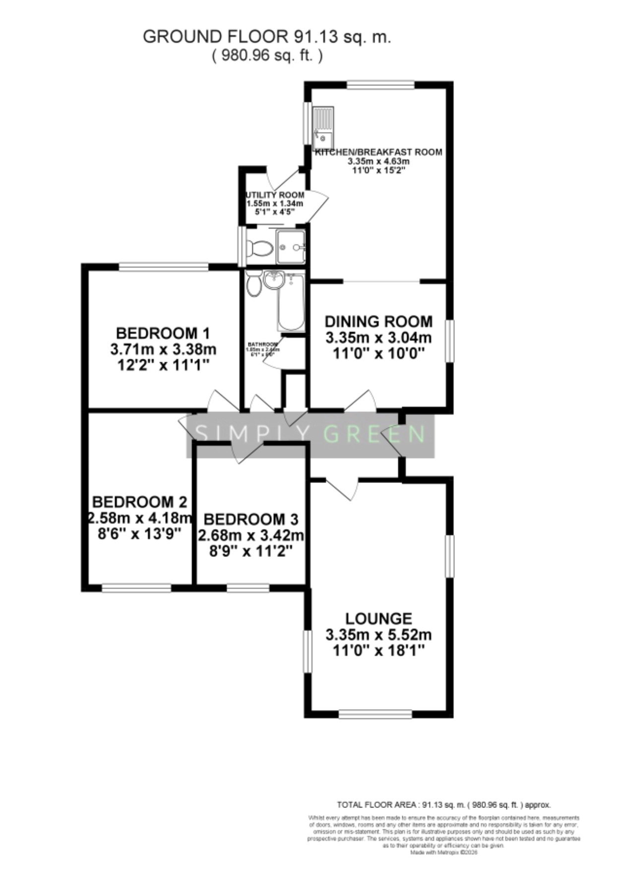 75, Aller Brake Road, Newton Abbot floorplan