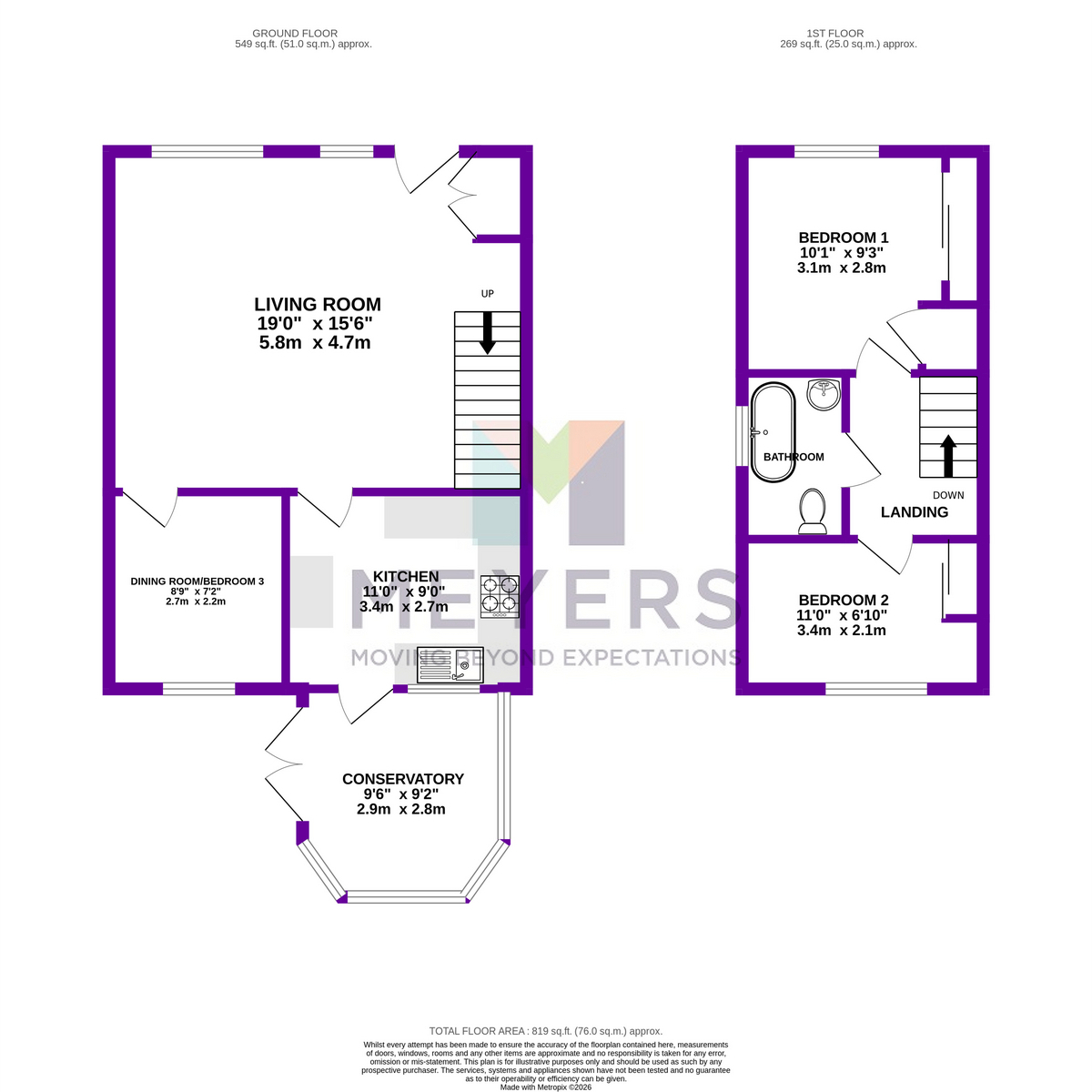 11, Chickerell Close, Bournemouth floorplan